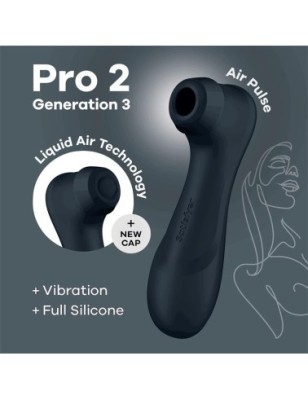 Stimulateur clitoridien Pro 2  Liquid Air Technology - Noir