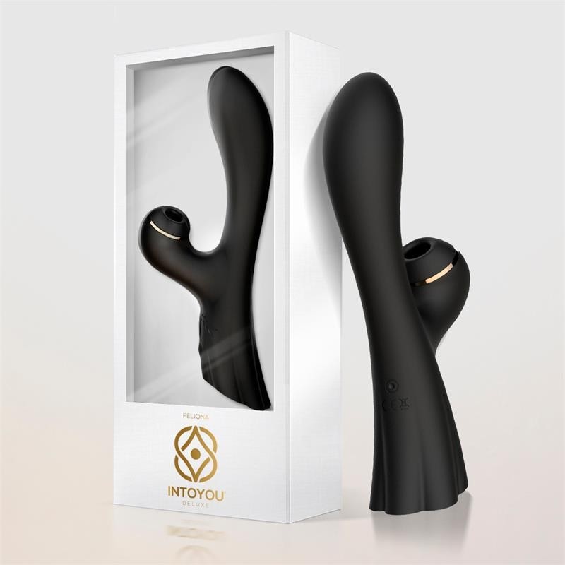 Vibromasseur et Suceur de clitoris Feliona avec Touch Control Point G - Noir