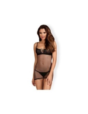 Babydoll und Tanga Redella Schwarz
