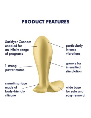 Vibrating Anal Plug with APP Satisfyer Connect Intensity Plug
