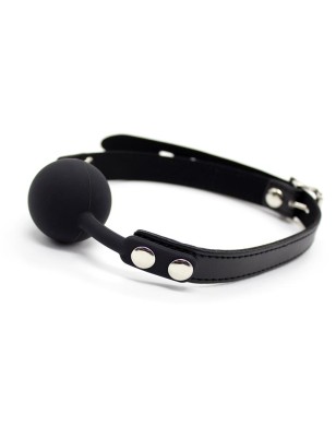 Silicone Ball Gag 4 cm Adjustable Black