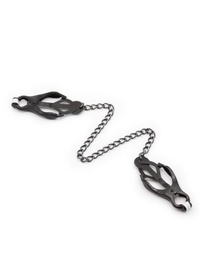 Japanese Nipple Clamps with Chain Black