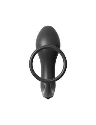 Ass Gasm Cockring Vibrating Plug Colour Black