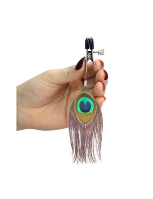 Nipple Clamps with Peacock Feather