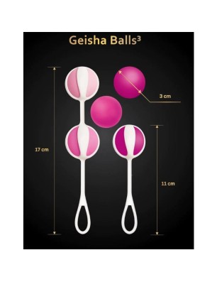 Set of 5 Geisha Balls3 Sugar Pink