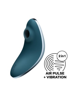 Vulva Lover 1 Vibratore Clitorideo e Ventosa Blu