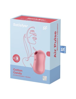 Cotton Candy Clitoris Sucker and Vibrator Light Red