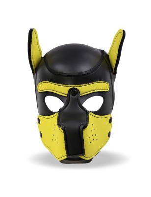 Hound Neoprene Dog Hound Removable Muzzle Black Yellow One Size