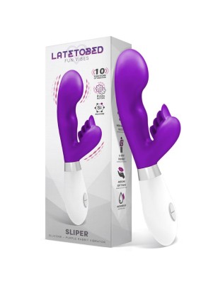 Rabbit-Vibrator mit Klitorisstimulator – Lila
