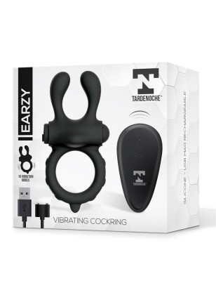 Earzy Vibrating Penis Ring with Remote Control USB Magnetic Silicone