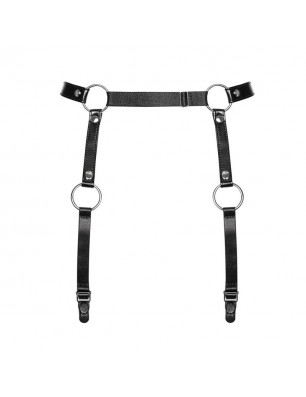 Leather Look Bondage Suspender Belt OS